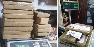 Atrapan a banda narco en San Martín: 8 detenidos, 17 kilos de marihuana y 70.000 pesos.