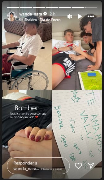 La foto de Valentino, el hijo mayor de Wanda Nara en silla de ruedas que generó preocupación
