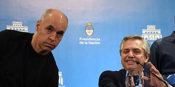 Rodríguez Larreta y Fernández. (Gentileza Clarín/Marcelo Carroll)