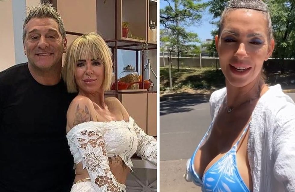 La esposa del Turco García caminó por la 9 de Julio en una microbikini celeste y la imagen se hizo viral