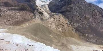 La zona tras la avalancha