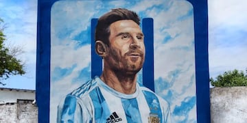 El mural que se aprecia en barrio Maipú.