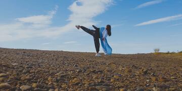La joven de 13 años que sueña con ir al Mundial de Taekwondo.