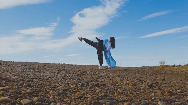 La joven de 13 años que sueña con ir al Mundial de Taekwondo.