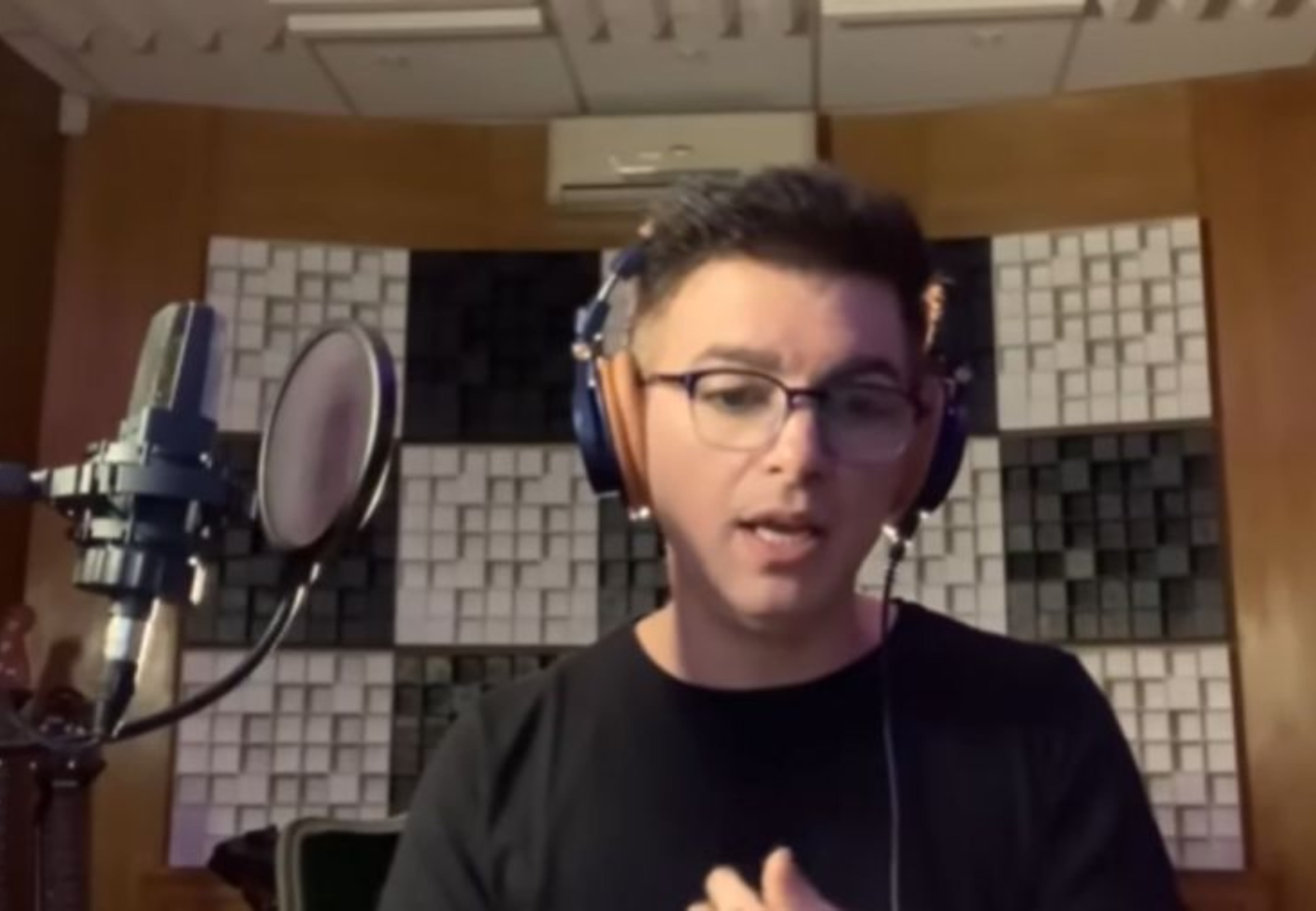 El estudio de grabación.