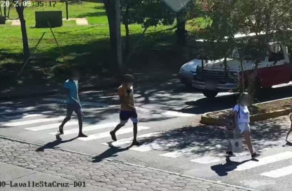 Cámaras de vigilancia captaron cuando dos hombre perseguían a una mujer y fueron detenidos