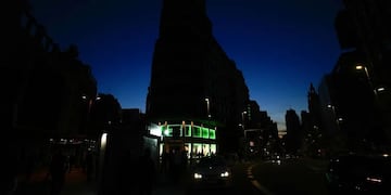 La Gran Vía, a oscuras