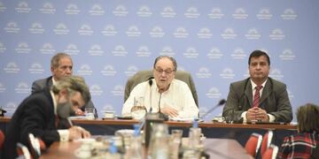 Carlos Heller durante el debate del Presupuesto en comisión (Foto: HCDN)
