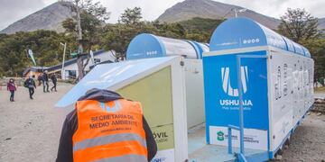 Se trasladó el "Punto Verde Móvil" fue llevado a la base del Glaciar Martial para estar en la carrera de Montaña.