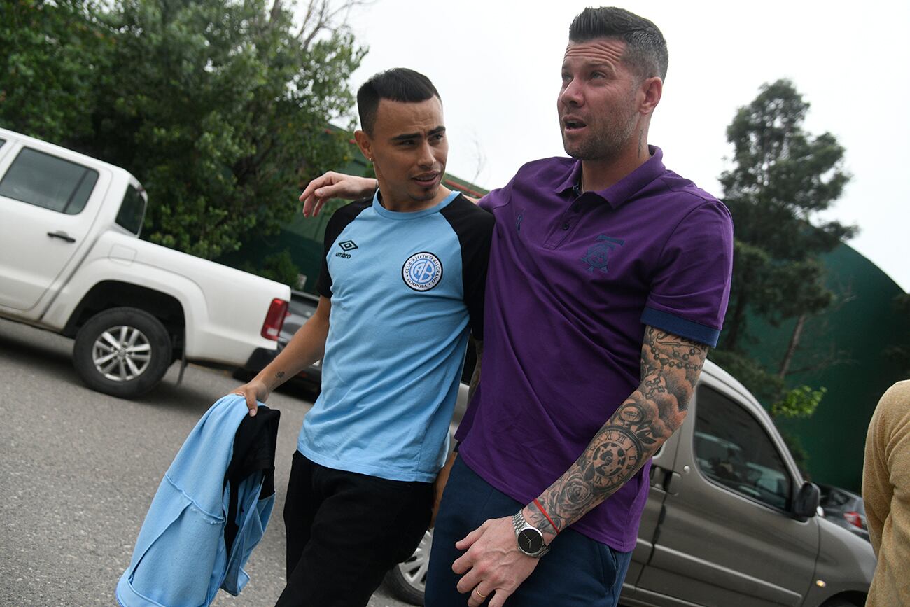 Conferencia de prensa del Clásico. Guido Herrera de Talleres y el Chino Zelarayán de Belgrano. (Ramiro Pereyra / La Voz)