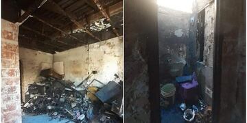 Se les prendió fuego el departamento y se quedaron sin nada