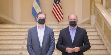 Reunión entre el gobernador Omar Perotti y representantes de la Embajada de Estados Unidos