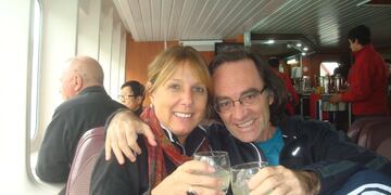 La diputada nacional Alejandra Torres y su esposo Osvaldo Giordano.