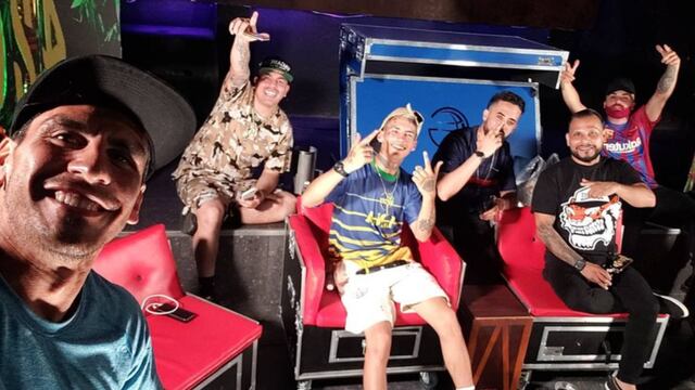 L-Gante con "Patón" Guzmán en México.