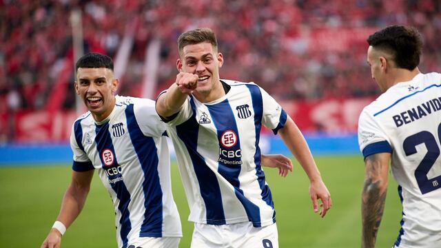 Federico Girotti se sacó las ganas contra Independiente y mando a todos al Diablo. Triunfazo de Talleres (Prensa Talleres).