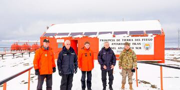El Gobernador de Tierra del Fuego, Antártida e Islas del Atlántico Sur, Gustavo Melella estuvo presente con el Presidente de la Nación, Alberto Fernández.