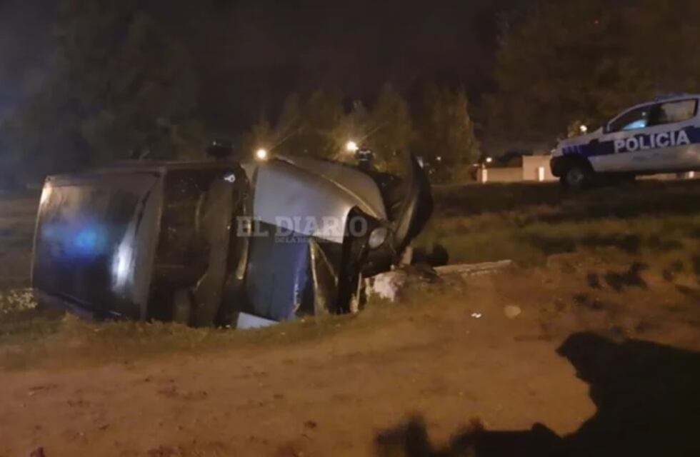 Volcó una camioneta en la ruta 146 y hubo un herido