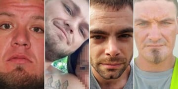 Mike Sparks, Billy Chastain, Alex Stevens y Mark Chastain, las cuatro víctimas baleadas y desmembradas.