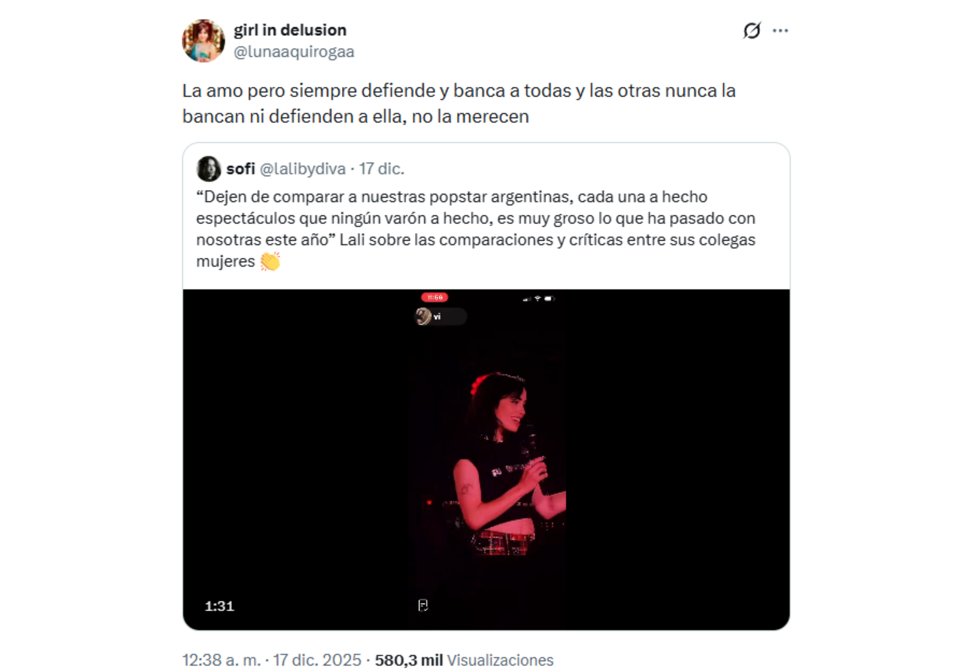 El tweet que generó polémica.