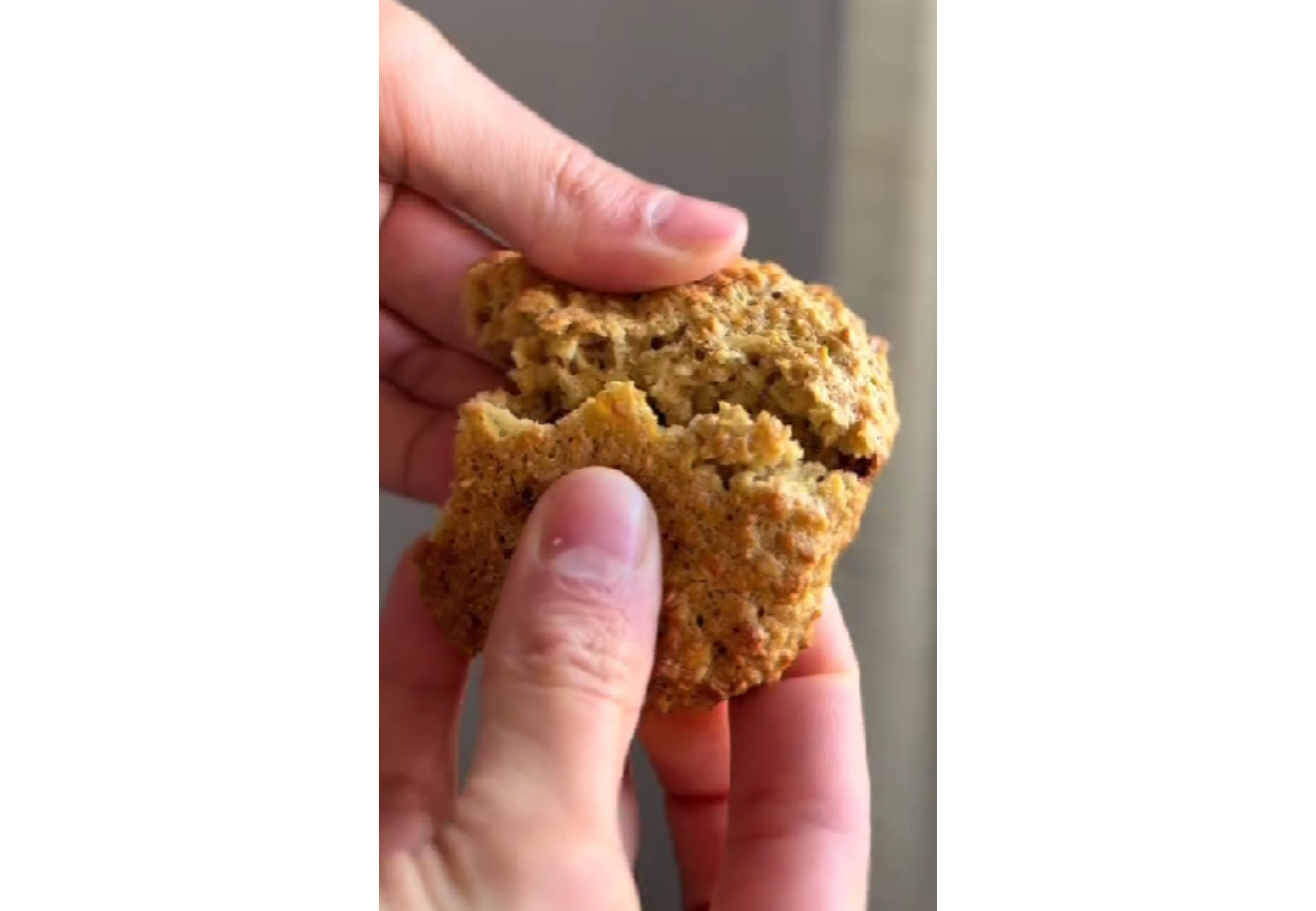 Así quedan las galletitas por dentro.