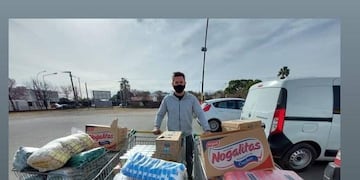 Damián Chaguri decidió destinar el dinero restante a la compra de mercadería para comedores de la ciudad.