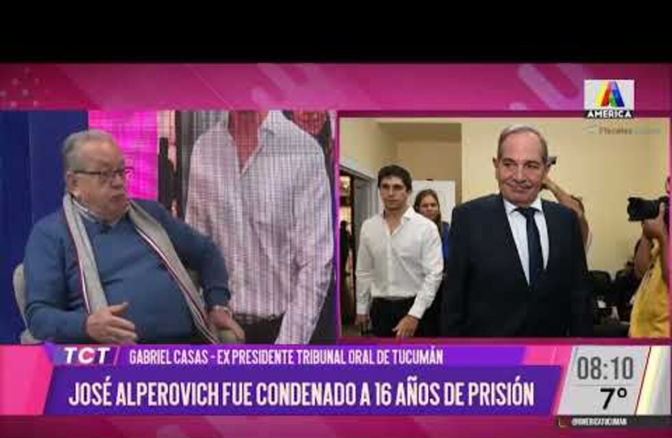 El doctor Gabriel Casas y su análisis sobre el encarcelamiento de José Alperovich