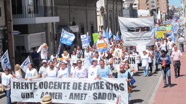 Docentes de Entre Ríos rechazaron la oferta del gobierno y anunciaron 4 días de paro. (Foto archivo)