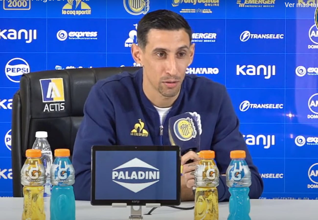 Ángel Di María brindó una conferencia de prensa luego del clásico rosarino.