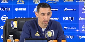 Ángel Di María brindó una conferencia de prensa luego del clásico rosarino.