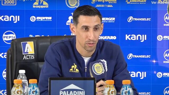 Ángel Di María brindó una conferencia de prensa luego del clásico rosarino.