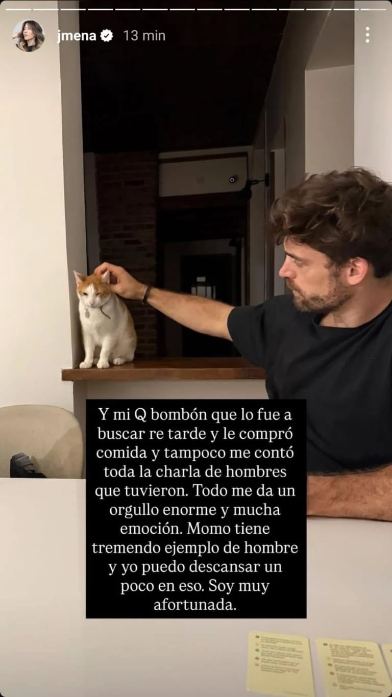 El tierno mensaje de Jimena Barón para su novio.