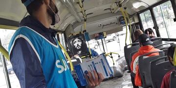 Se realizaron abordajes en los colectivos para aclarar dudas.