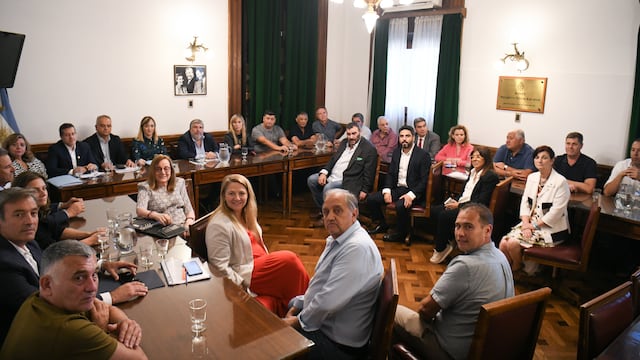 Senadores de Unión por la Patria recibieron al triunvirato de la CGT por la reforma laboral (Foto: Prensa UP Senado)