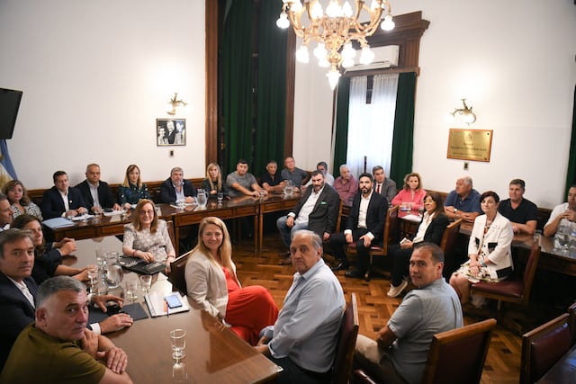 Senadores de Unión por la Patria recibieron al triunvirato de la CGT por la reforma laboral (Foto: Prensa UP Senado)