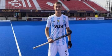 Tadeo Mahon, jugador de hockey puntano de los "Leoncitos"