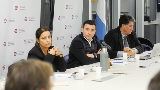 El cordobés Rodrigo De Loredo encabezó la reunión del bloque de diputados radicales (Foto: Federico López Claro)