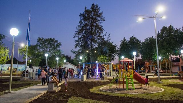 El sector de niños uno de los sectores, junto al de la iluminación que fue remodelado en la Plazoletra Independencia. Gentileza Municipalidad de San Martín
