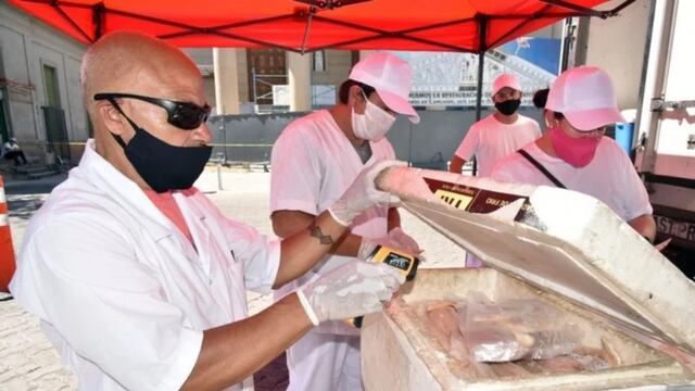 Un puesto especial para le venta de pescados se instalará este viernes y sábados en la Plaza Pringues de la capital puntana. Gentileza Municipalidad de San Luis