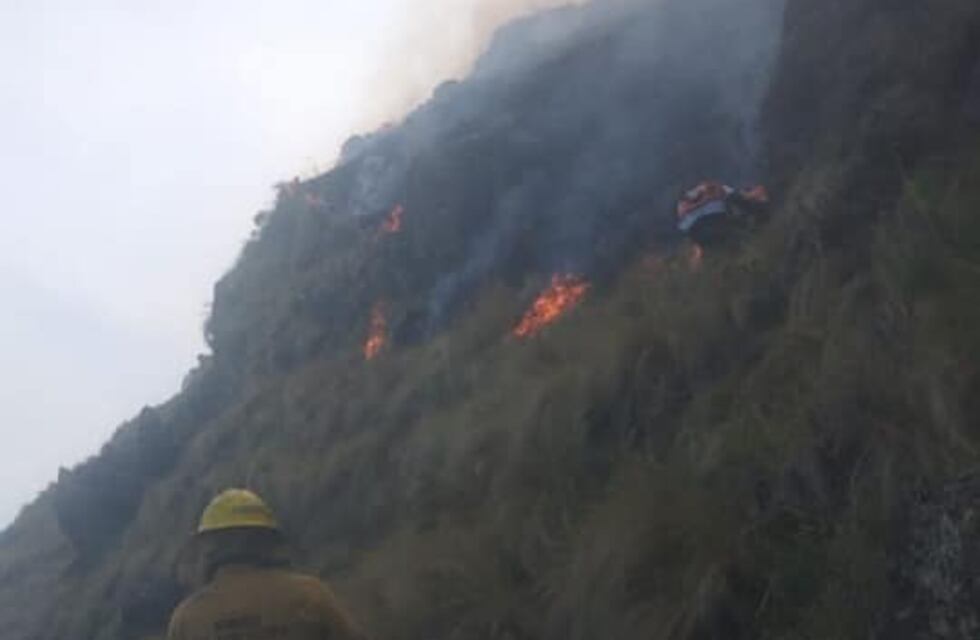 Incendio en la zona de Yacanto