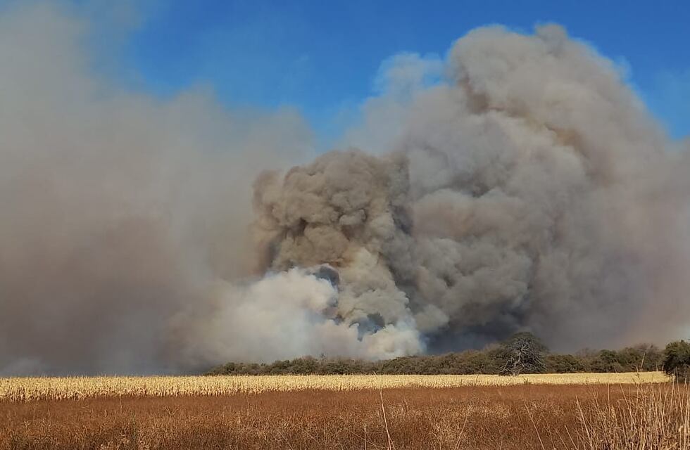 Combatieron el incendio en Salsipuedes y bomberos hacen guardia de ceniza