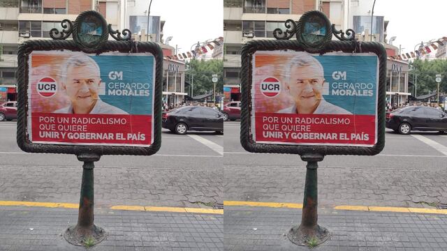 En las calles de la Ciudad Autónoma de Buenos Aires aparecieron afiches con el rostro de Gerardo Morales y la consigna "Por un radicalismo que quiere unir y gobernar el país".