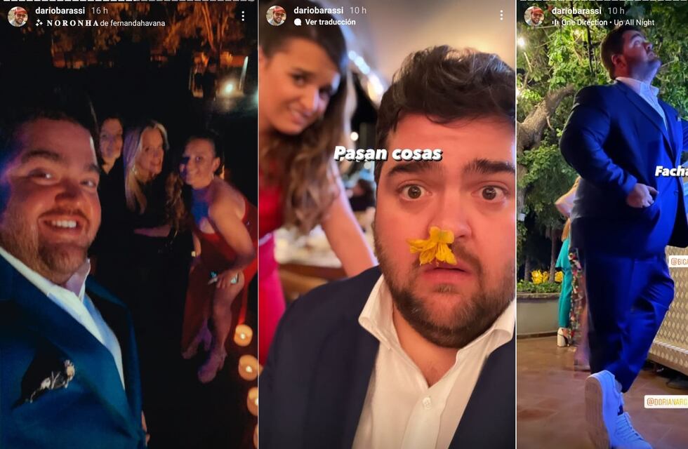 Darío Barassi estuvo de fiesta en Mendoza y la pasó bomba