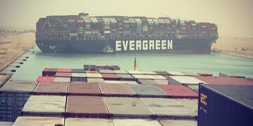 Evergreen, el responsable del atasco. (Foto: Web)