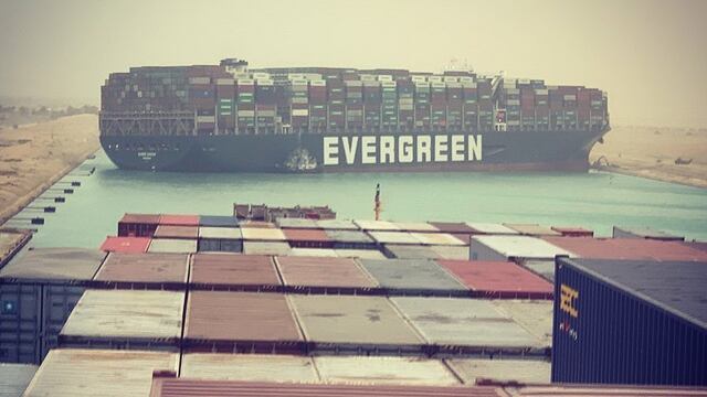 Evergreen, el responsable del atasco. (Foto: Web)