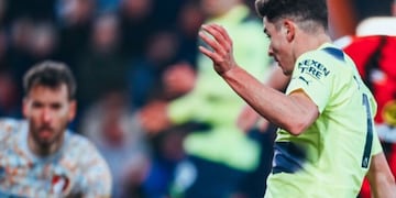 Álvarez abrió el marcador en la fecha 25 de la Premier League.