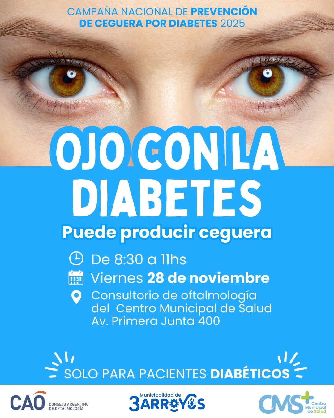 Campaña de Prevención de Ceguera por Diabetes en el Centro Municipal de Salud