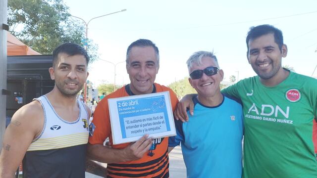 Mayco Reyna, Sergio Andres Lopez, Pablo Andres Lario y Carlos Quiroga atletas de Arroyito