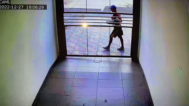Le llevaron un maple de huevo que había apoyado en la verja de la casa.