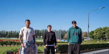 Troilo junto a Romero y Julián Álvarez (AFA)