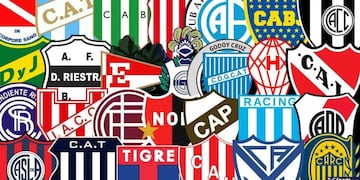 Equipos del fútbol argentino.